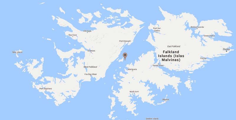 Onde Ficar nas Ilhas Malvinas: Mapa