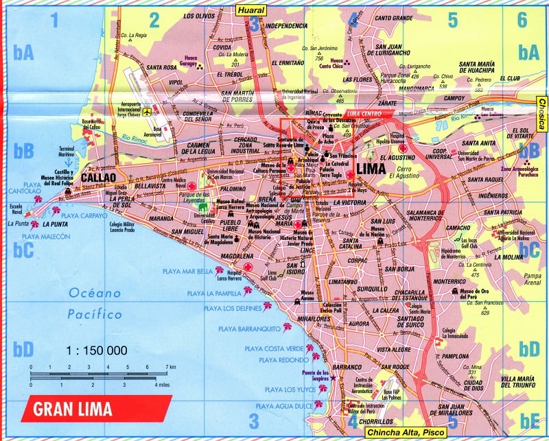 Onde Ficar em Lima: Mapa