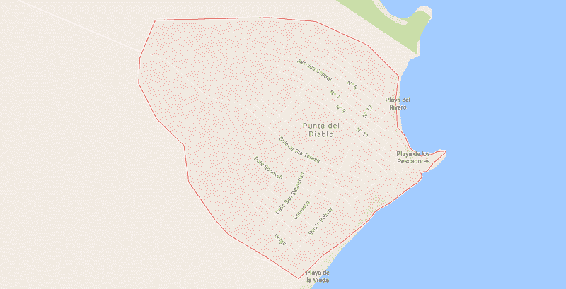 Onde Ficar em Punta Del Diablo: Mapa