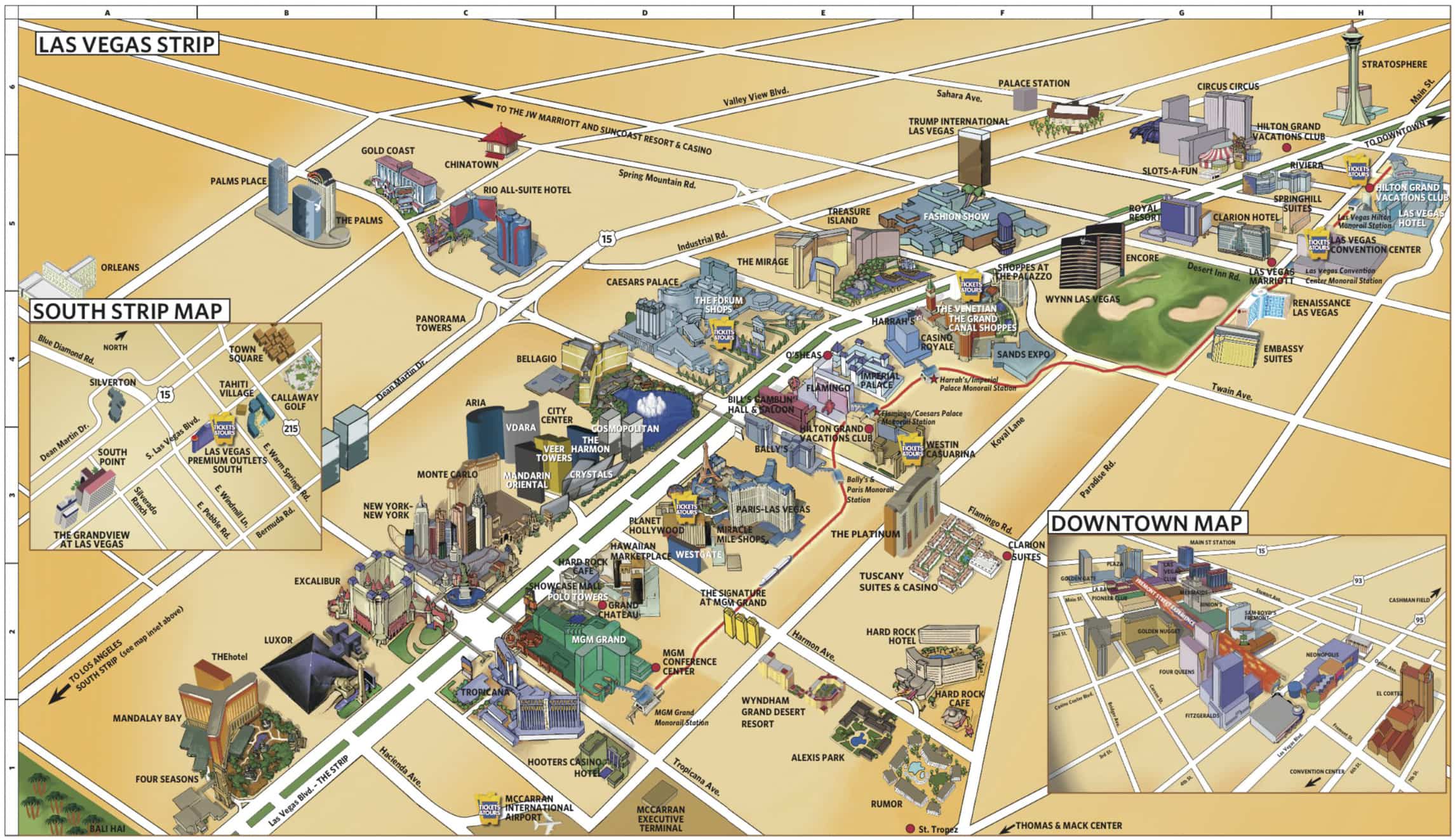 Mapa de Las Vegas: Onde ficar em Las Vegas