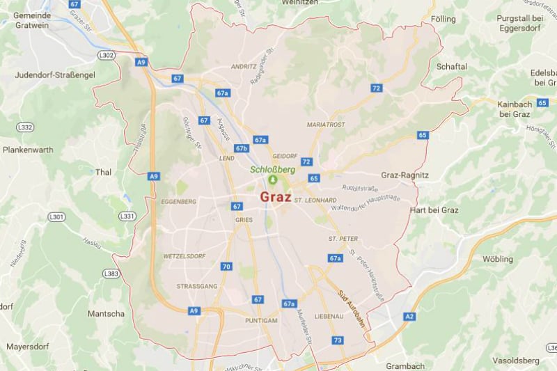 Onde Ficar Em Graz Na Áustria: Mapa