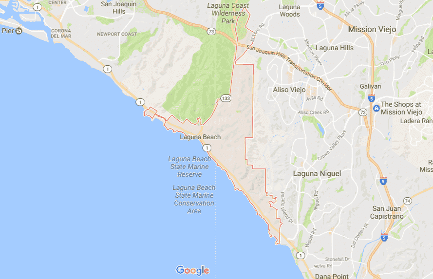 Onde Ficar Em Laguna Beach: Mapa