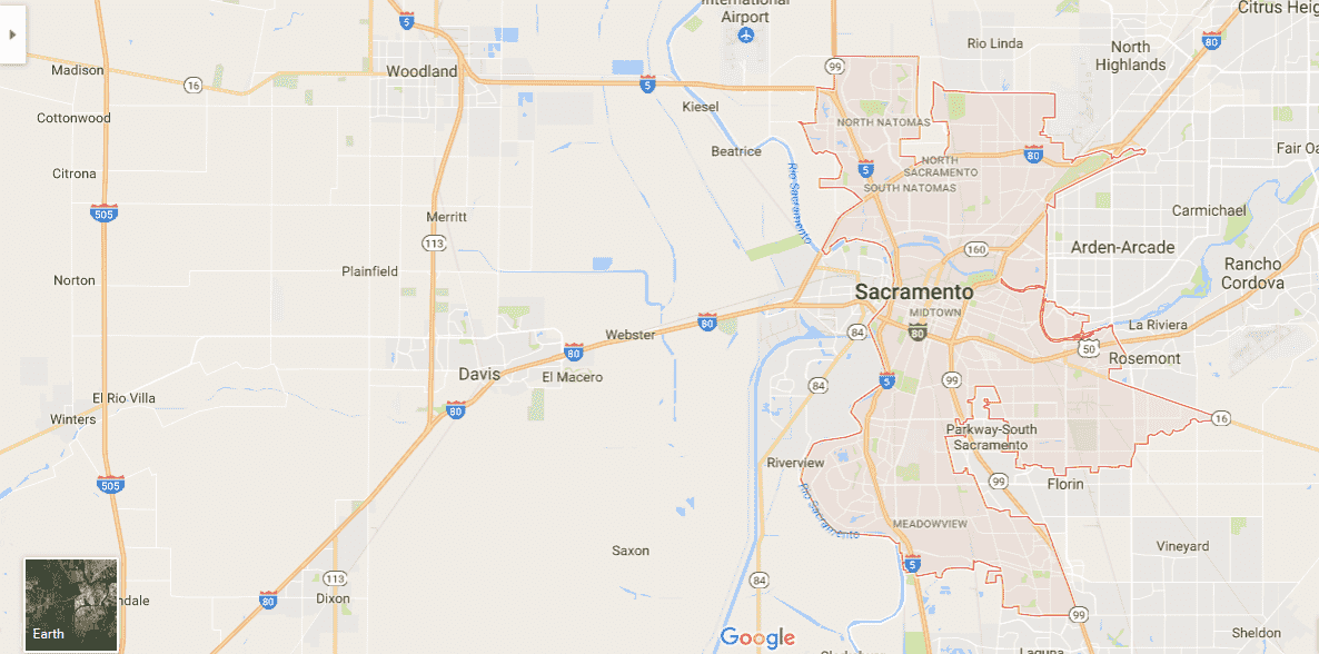 Onde Ficar Em Sacramento: Mapa