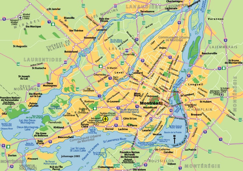 Onde Ficar Em Montreal: Mapa