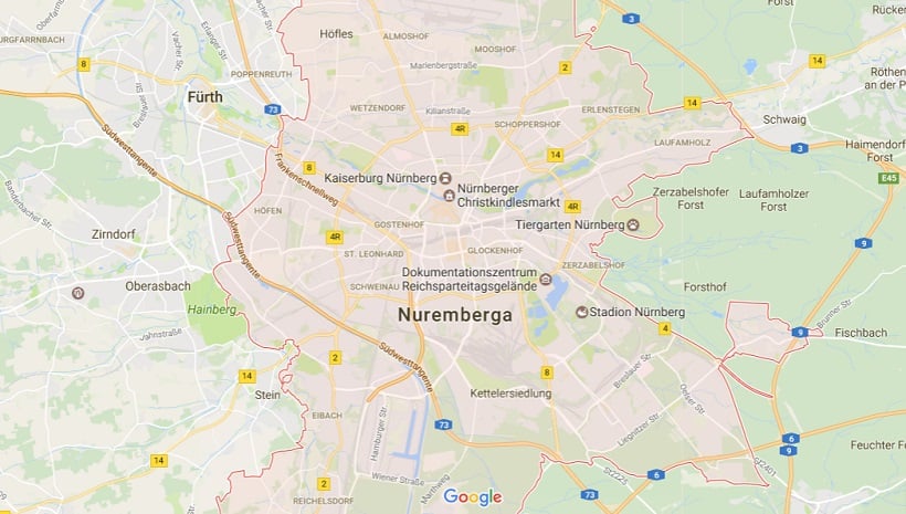 Onde Ficar Em Nuremberga: Mapa