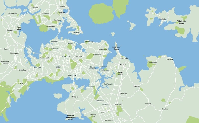 Onde Ficar em Auckland: Mapa