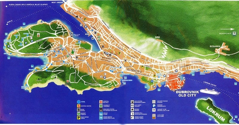 Onde Ficar em Dubrovnik: Mapa