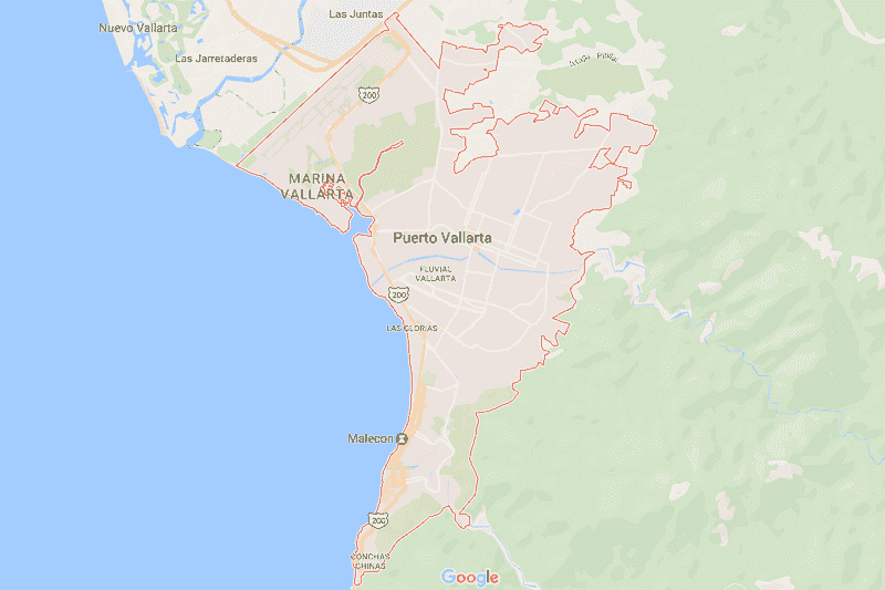Onde Ficar em Puerto Vallarta: Mapa