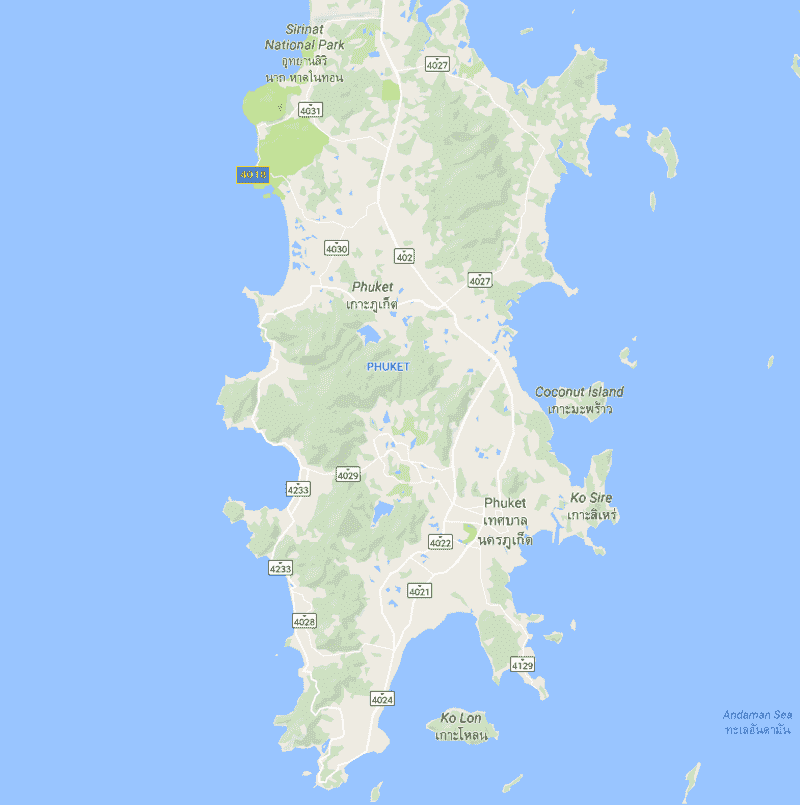 Onde Ficar Em Phuket: Mapa