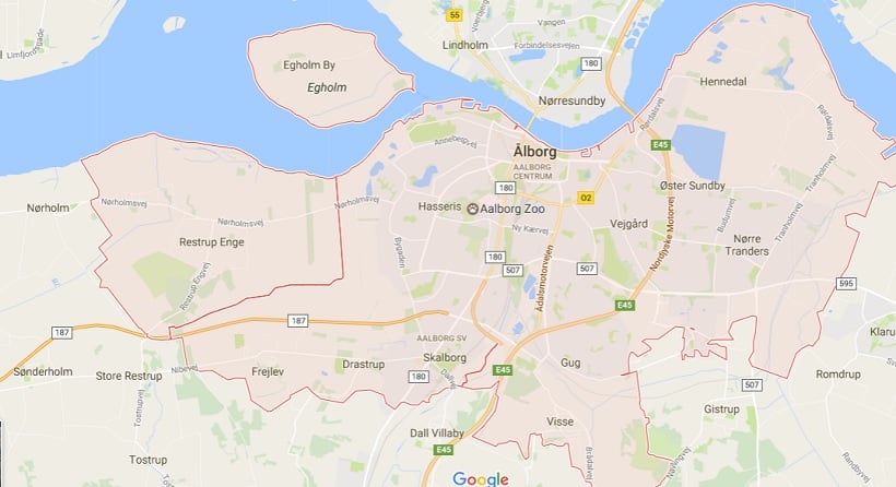 Onde Ficar em Aalborg: Mapa