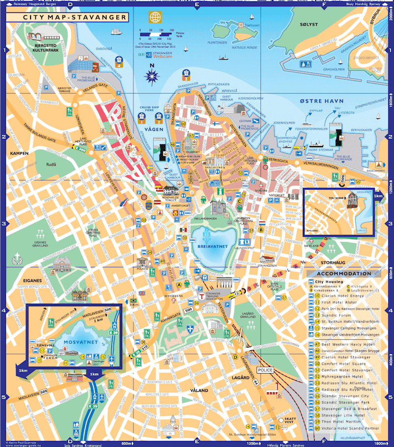 Onde Ficar em Stavanger na Noruega: Mapa