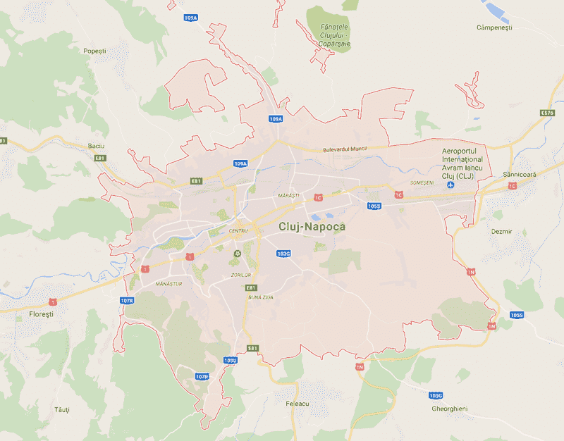 Onde Ficar em Cluj Napoca na Romênia: Mapa