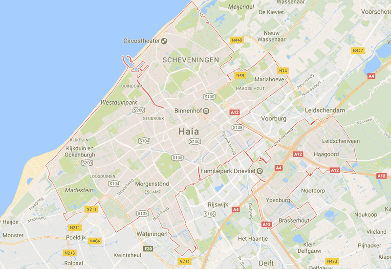 Onde Ficar em Haia na Holanda: Mapa