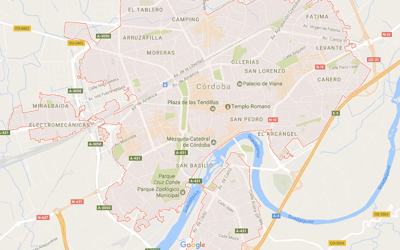 Onde Ficar em Córdoba: Mapa
