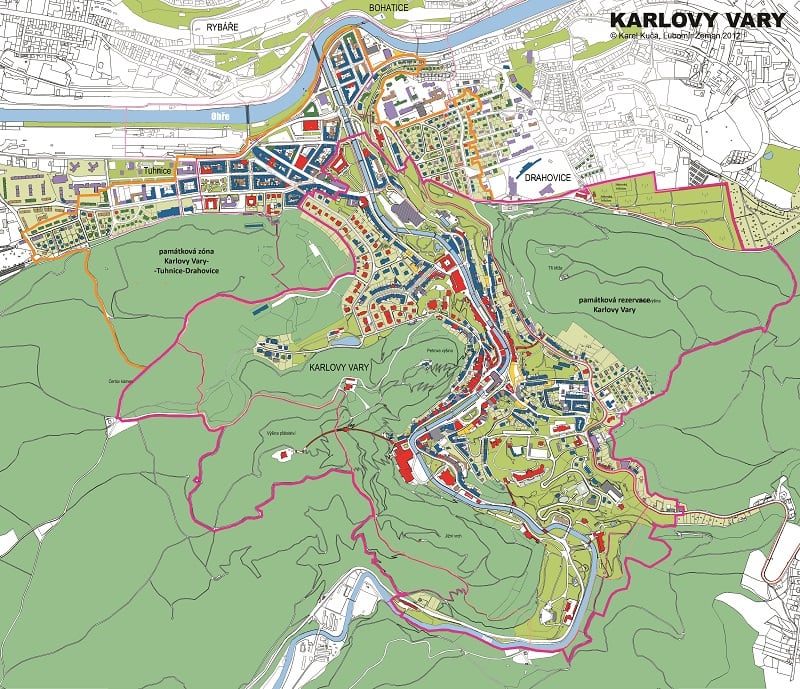 Onde Ficar Karlovy Vary: Mapa