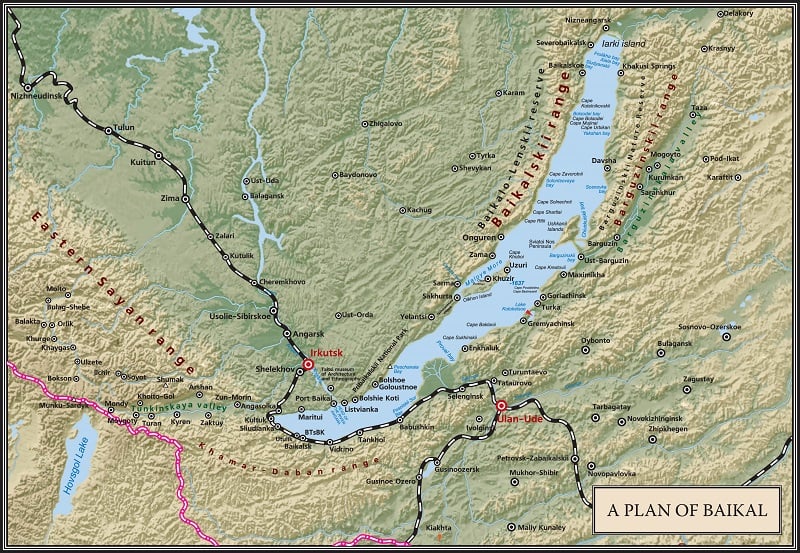 Onde Ficar no Lago Baikal: Mapa