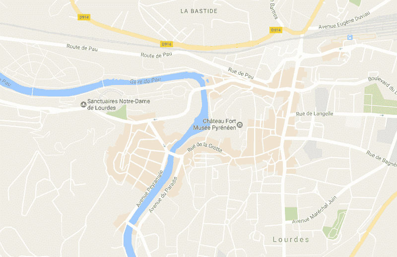 Onde Ficar em Lourdes: Mapa