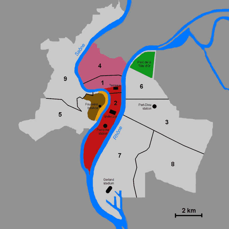Onde Ficar em Lyon: Mapa