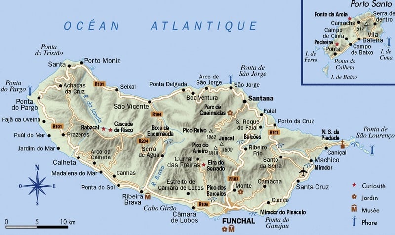 Onde Ficar em Madeira: Mapa