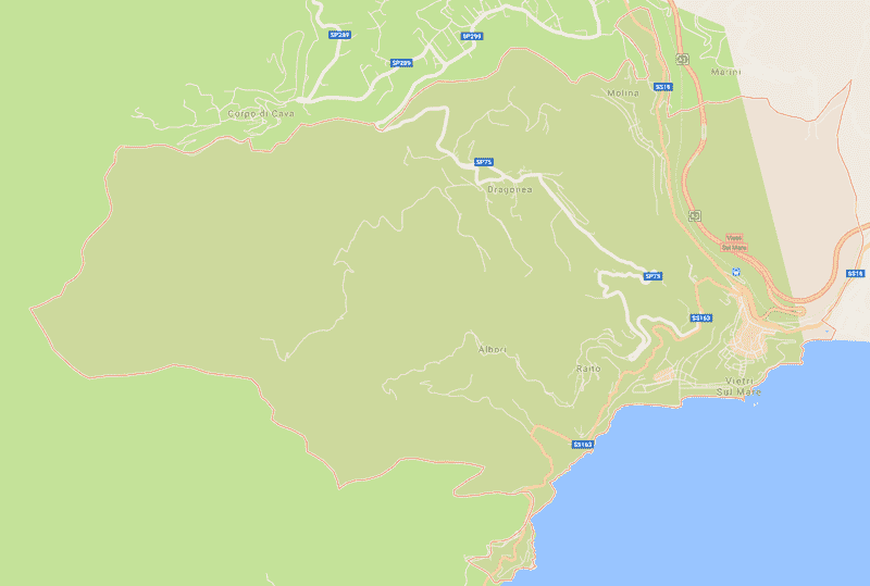 Onde Ficar em Vietri Sul Mare na Itália: Mapa