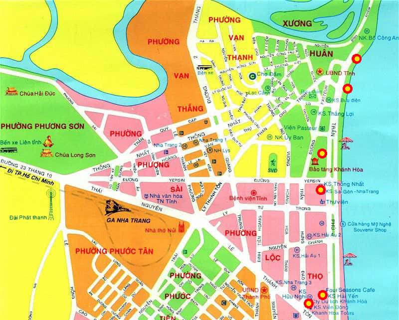 Onde Ficar em Nha Trang no Vietnã: Mapa