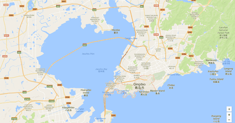 Onde Ficar em Qingdao: Mapa