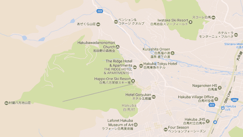 Onde Ficar em Hakuba: Mapa
