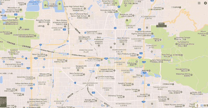 Onde Ficar em Nara: Mapa