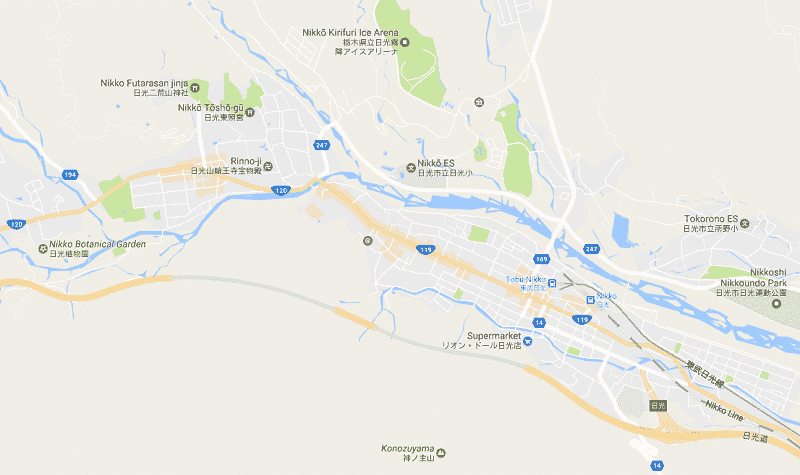 Onde Ficar em Nikko: Mapa