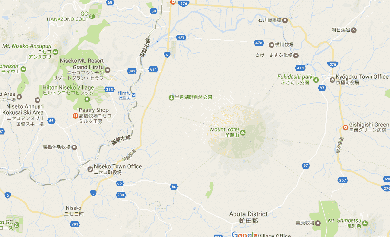 Onde Ficar em Niseko: Mapa