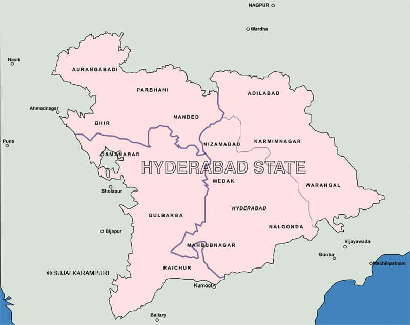 Onde Ficar em Hyderabad na Índia: Mapa