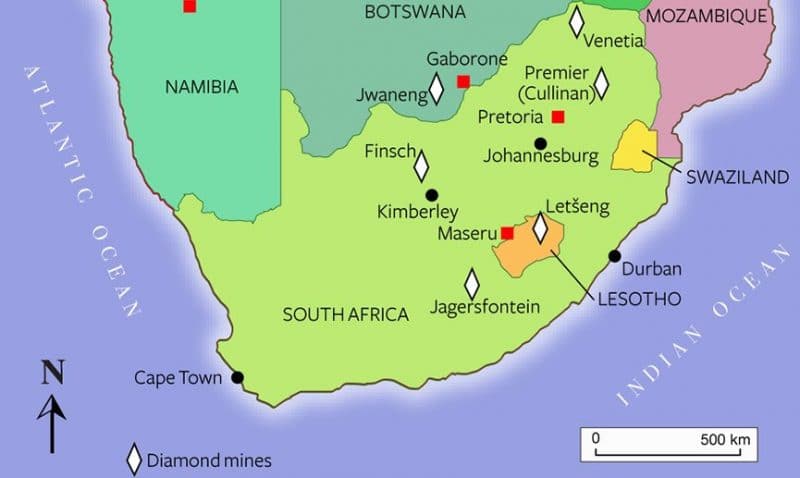 Onde Ficar em Kimberley na África do Sul: Mapa