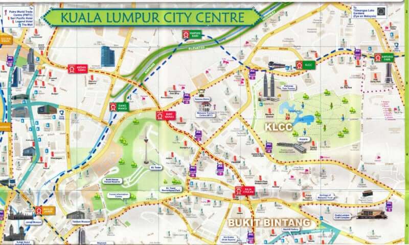 Onde Ficar em Kuala Lumpur na Malásia: Mapa