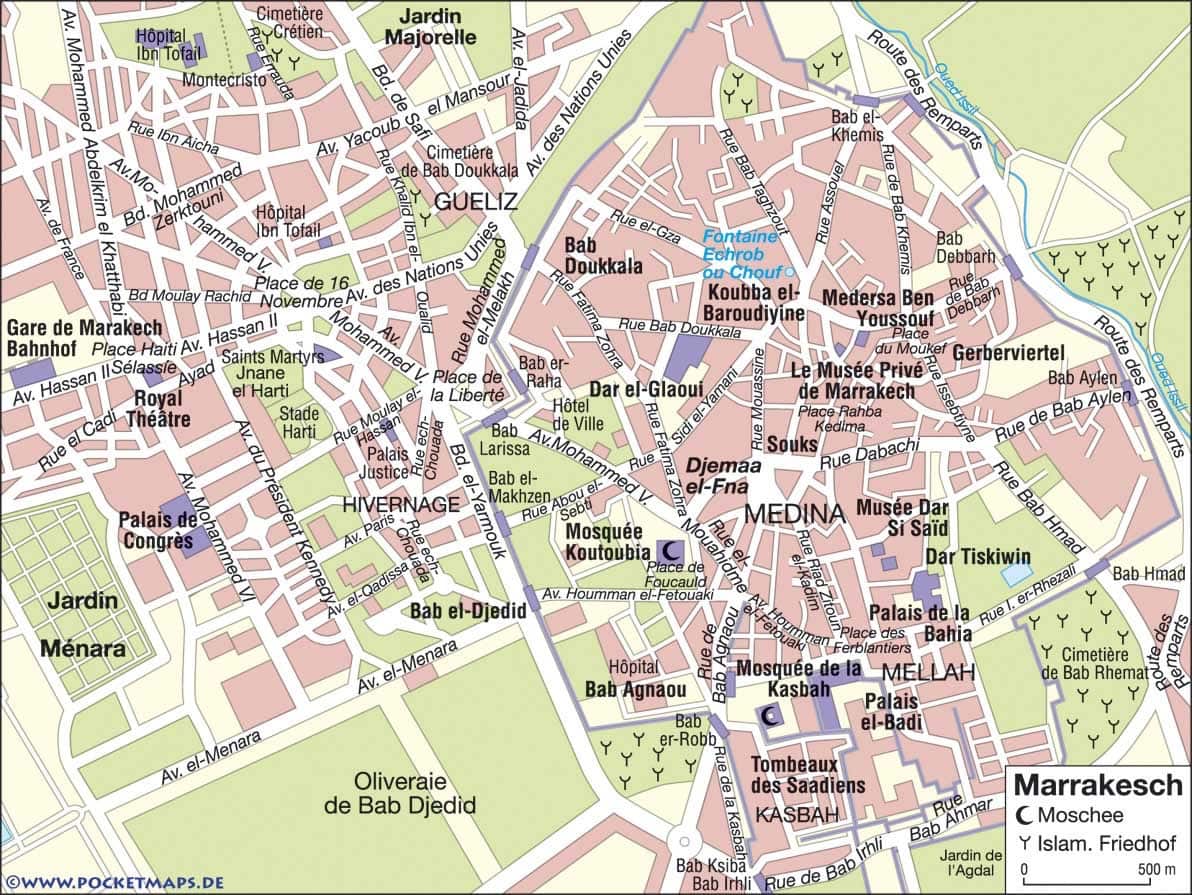 Onde Ficar em Casablanca no Marrocos: Mapa