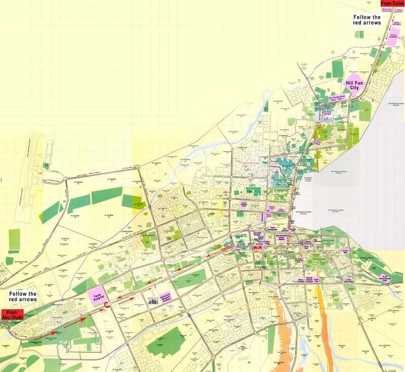 Onde Ficar em Al Ain: Mapa